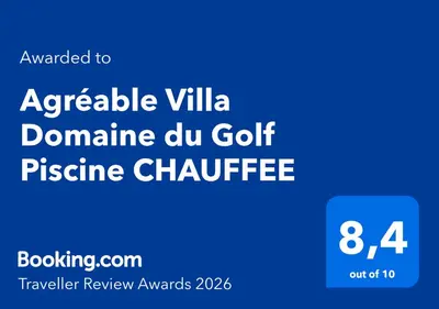 Certificat, récompense, panneau ou autre document affiché dans l'établissement Agréable Villa Domaine du Golf Piscine CHAUFFEE
