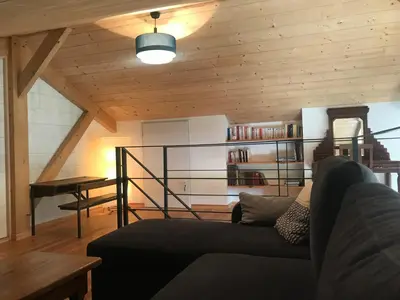 Coin salon dans l'établissement VILLA CATALAN