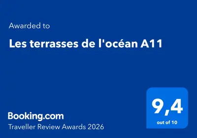 Certificat, récompense, panneau ou autre document affiché dans l'établissement Les terrasses de l'océan A11