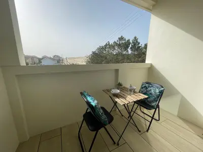 Balcon ou terrasse dans l'établissement Les terrasses de l'océan A11