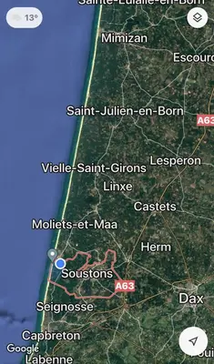 Plan de l'établissement Appart pour 4 à 6 pers Les résidences du lac Soustons plage Piscine proche golf océan