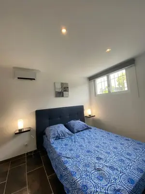 Un ou plusieurs lits dans un hébergement de l'établissement Appartement 4 personnes proche Landes et Côte Basque