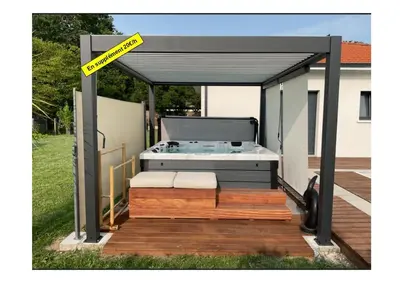Un ou plusieurs lits dans un hébergement de l'établissement Chalet tout équipé, terrasse