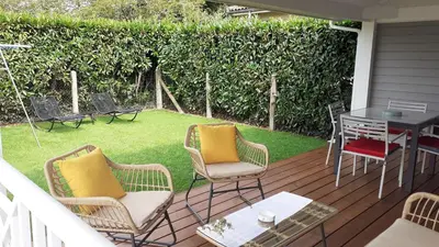 Jardin de l'établissement Chalet tout équipé, terrasse