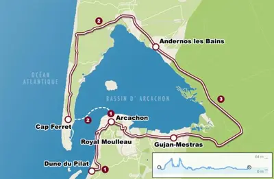 Plan de l'établissement Pyla sur Mer - Appartement terrasse sous les pins - 200m de la plage
