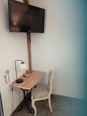Télévision ou salle de divertissement dans l'établissement les chambres du pont des chèvres