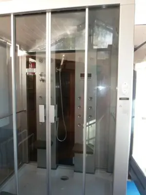 Salle de bains dans l'établissement Le Ch'tipanier