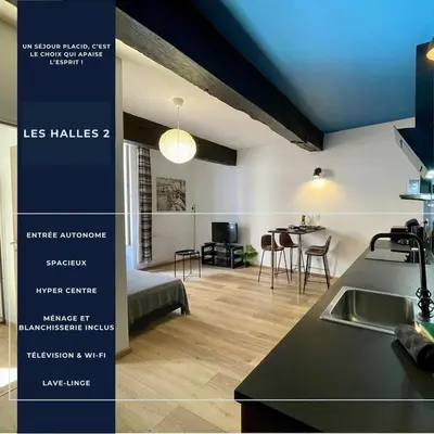 Plan de l'établissement Les Halles 2 - Central - Lumineux - Spacieux - Fibre