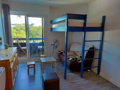 Plan de l'établissement studio à l'océan au dessus des pins (plage & commerces à pied)