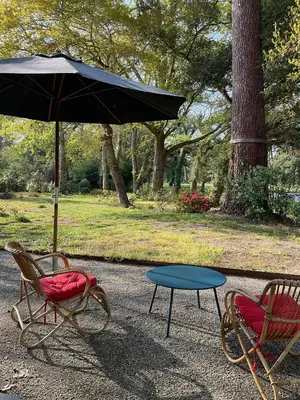 Jardin de l'établissement Villa CHEBEC Appartement en rez de jardin avec terrasse vue sur golf d Hossegor