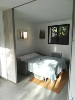 Un ou plusieurs lits dans un hébergement de l'établissement Villa Paradis Pyla sur Mer