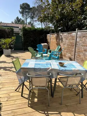 Terrasse ou espace extérieur de l'établissement Maisonnette à 300 m du lac de Biscarrosse