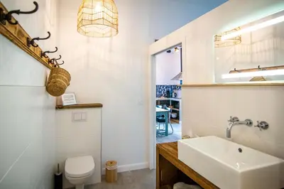 Salle de bains dans l'établissement Welcôm Apparts-chic et intimiste-100m du Port