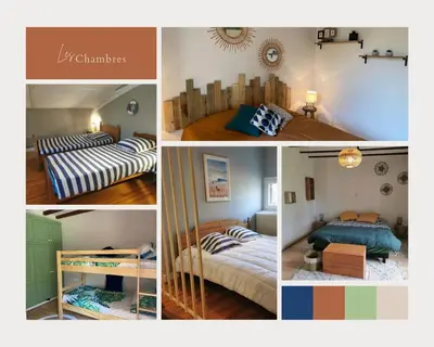 Un ou plusieurs lits dans un hébergement de l'établissement maison de vacances Mont de Marsan