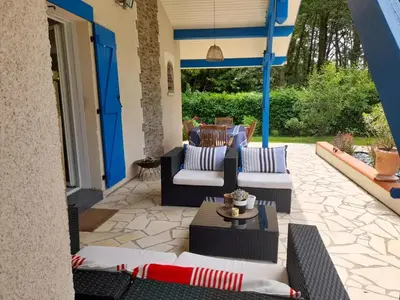 Coin salon dans l'établissement La Clairière du Seignanx
