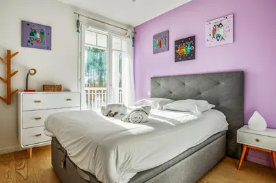 Un ou plusieurs lits dans un hébergement de l'établissement Appartement des Asphodèles - Welkeys