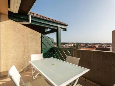 Balcon ou terrasse dans l'établissement Mimizan Plage: Appartement T2 Mezzanine 2 étoiles, 4 pers, vue océan, parking inclus - FR-1-50-86
