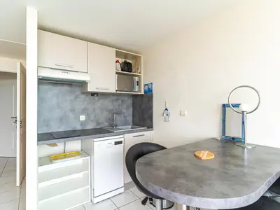 Cuisine ou kitchenette dans l'établissement Duplex à Mimizan Plage pour 7 pers, parking, face océan, classé 3 étoiles - FR-1-50-92