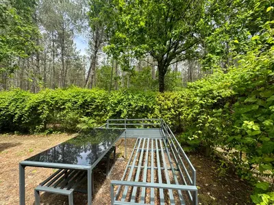 Jardin de l'établissement Vacances sous les pins, près de la mer, 6-8 pers,bien équipé, piscine