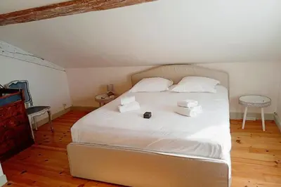 Un ou plusieurs lits dans un hébergement de l'établissement Villa 230 M2 With Garden Lac De Léon And Ocean