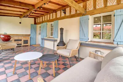 Coin salon dans l'établissement Villa 230 M2 With Garden Lac De Léon And Ocean