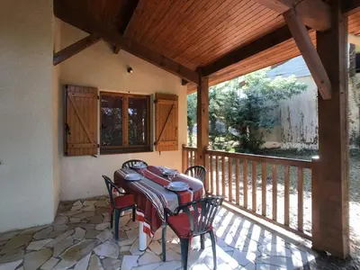 Balcon ou terrasse dans l'établissement Maisonnette 3 chambres proche Océan - Animaux admis - FR-1-379-145