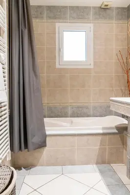 Salle de bains dans l'établissement Jolie maison LE TEICH bassin Park/wifi