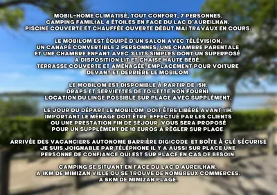 Plan de l'établissement Mobil-home climatisé avec piscine