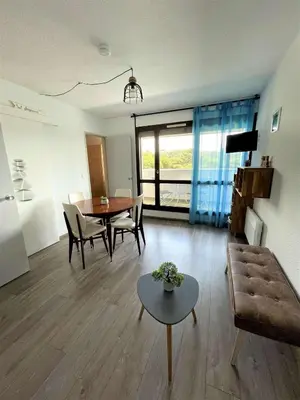 Coin salon dans l'établissement Réf 560 Seignosse océan, appartement classé 1 étoile proche plage et commerces, famille