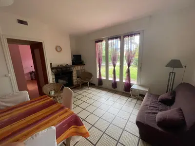 Coin salon dans l'établissement Villa MarieAnne
