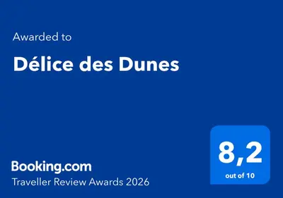 Certificat, récompense, panneau ou autre document affiché dans l'établissement Délice des Dunes