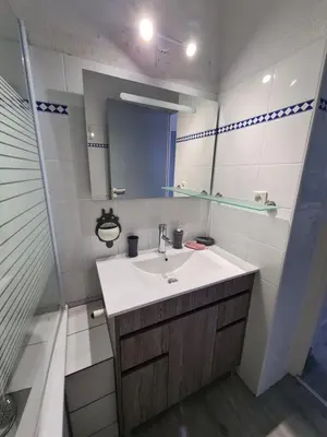 Salle de bains dans l'établissement Appartement avec vue sur le lac