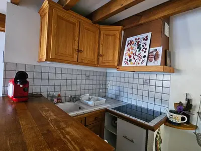 Cuisine ou kitchenette dans l'établissement Maison abelias soustons plage