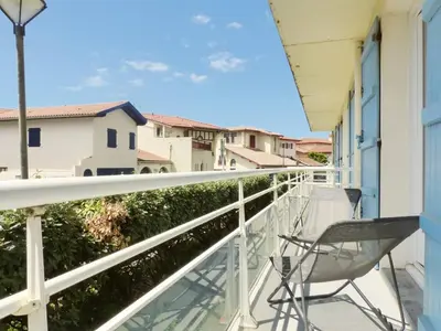 Balcon ou terrasse dans l'établissement HOSSEGOR Plage Centrale Résidence ATLANTIC Appartement pour 4 personnes Wifi gratuit