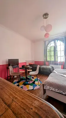 Un ou plusieurs lits dans un hébergement de l'établissement L Entre Deux chambres d hôtes