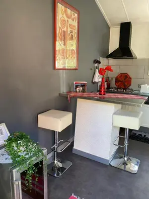 Cuisine ou kitchenette dans l'établissement Studio à Linxe entre terre et océan