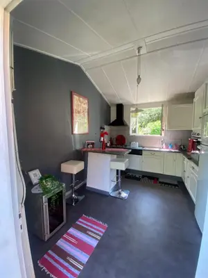 Cuisine ou kitchenette dans l'établissement Studio à Linxe entre terre et océan