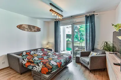 Coin salon dans l'établissement Atlantic Selection - Le Galupat - Au calme avec jardin & parking
