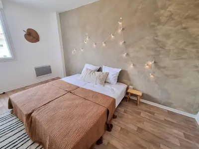 Un ou plusieurs lits dans un hébergement de l'établissement La Cabane de Jeanne ~ 10 minutes à pied de l'océan