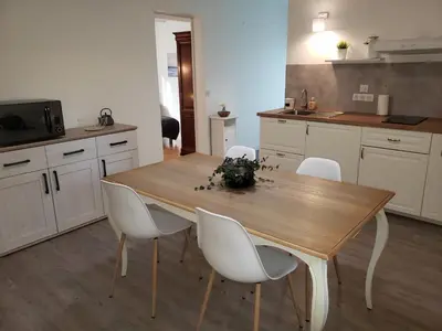 Cuisine ou kitchenette dans l'établissement Meublé de tourisme FONTARRABIE