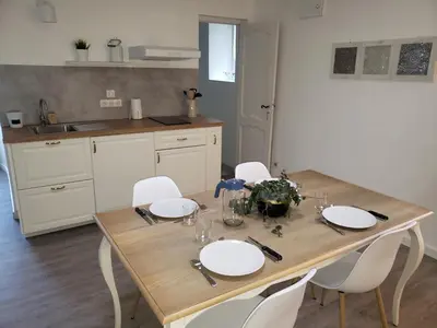 Cuisine ou kitchenette dans l'établissement Meublé de tourisme FONTARRABIE