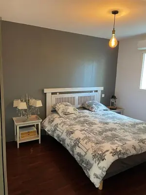 Un ou plusieurs lits dans un hébergement de l'établissement Le Teich, appartement coeur de ville