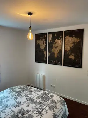 Un ou plusieurs lits dans un hébergement de l'établissement Le Teich, appartement coeur de ville