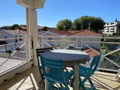 Balcon ou terrasse dans l'établissement VILLA MARINA 2 pieces avec parking et wifi centre