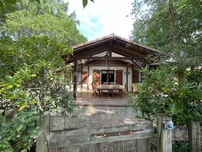Jardin de l'établissement Villa 3 chambres pour 6 personnes à Soustons avec parking - FR-1-379-150