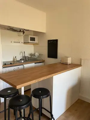 Cuisine ou kitchenette dans l'établissement Appartement à Seignosse océan 2 chb et jardin
