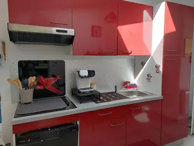 Cuisine ou kitchenette dans l'établissement Biscarrosse Bourg - Chez Perli