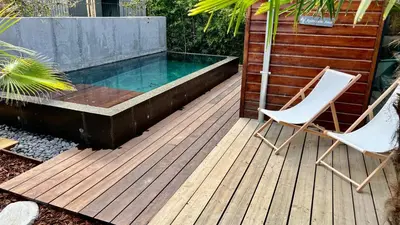 Piscine de l'établissement La Villa Canopée - Piscine chauffée-Fibre-Clim-Jacuzzi ou située à proximité
