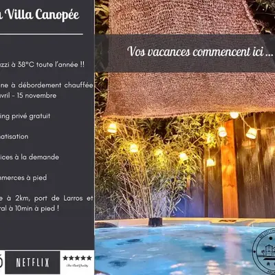 La Villa Canopée - Piscine chauffée-Fibre-Clim-Jacuzzi