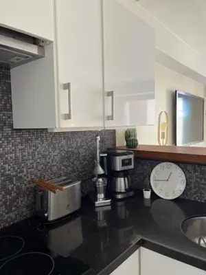 Cuisine ou kitchenette dans l'établissement Appartement à 50 mètres de la Plage des Estagnots à Seignosse, Landes